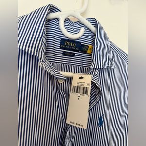 NWT- Polo Ralph Lauren Striped Button Down Striped Shirt